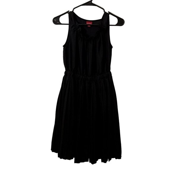 Merona black classic ruched pleated sleeveless sundress summer dress delicate - Picture 1 of 6